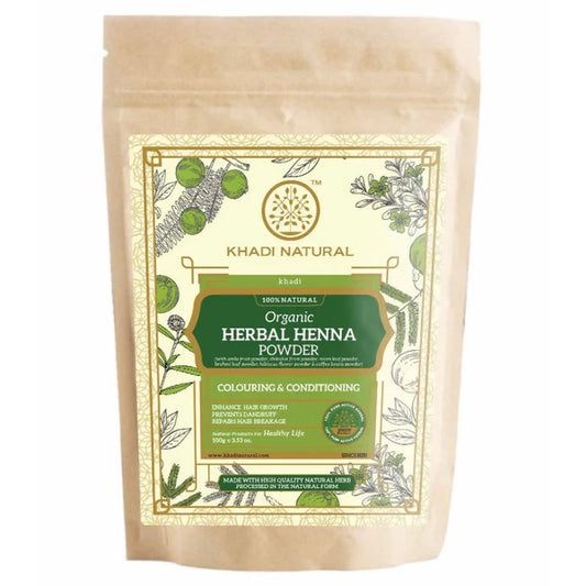 Khadi Natural Organic Herbal Henna Powder - 100 gm
