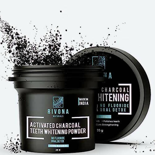 Rivona Naturals Activated Charcoal Teeth Whitening Powder - 35 gm
