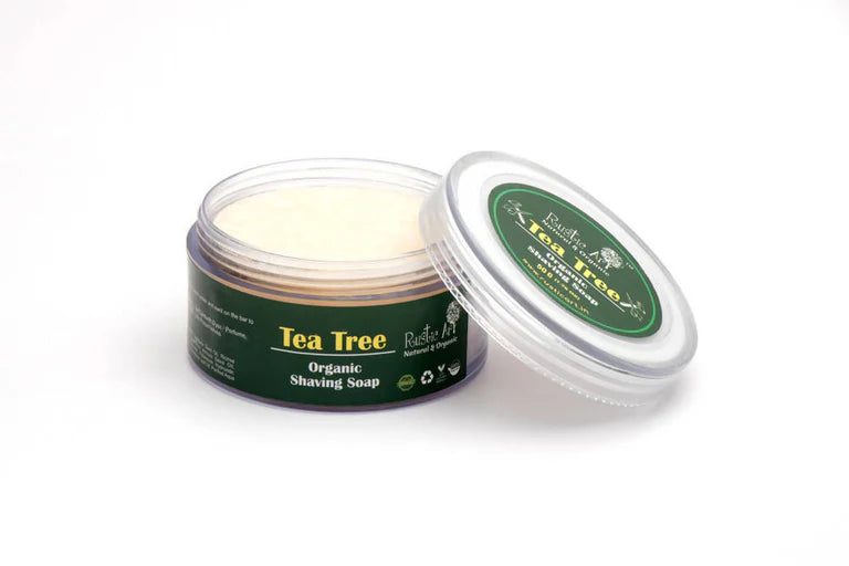 Rustic Art Tea Tree Organic Shaving Soap - 50 gm