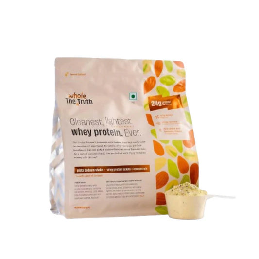 The Whole Truth Whey Protein Isolate+Concentrate - Pista Badaam Shake - 1 kg