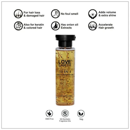 Love Earth 10 In 1 Hair Growth Oil - 100 ml