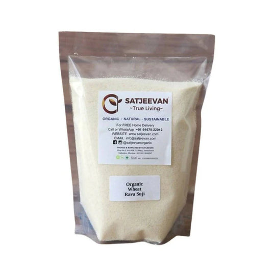 Satjeevan Organic Wheat Rava Suji - 500 gm