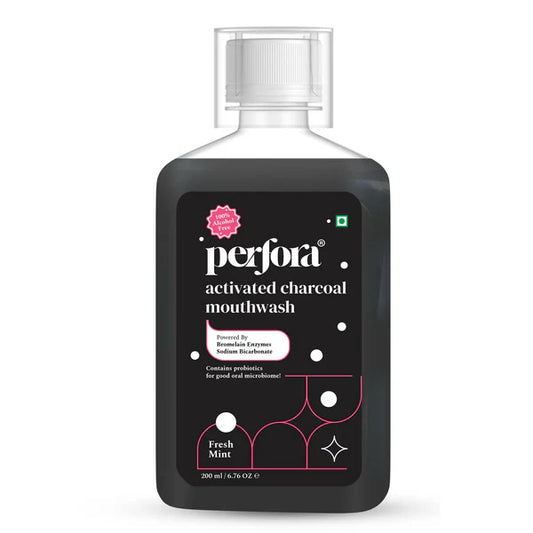 Perfora Activated Charcoal Mouthwash - Fresh Mint - 200 ml