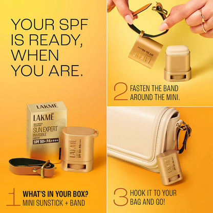 Lakme Sun Expert Invisible SPF 50 PA++++ Sunscreen Stick - 8 gm