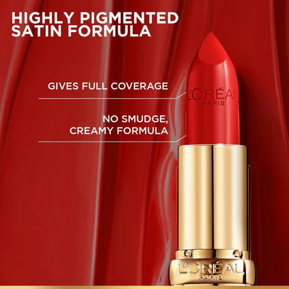 L'Oreal Paris Color Riche Satin Lipstick - 297 Red Passion - 4.3 gm