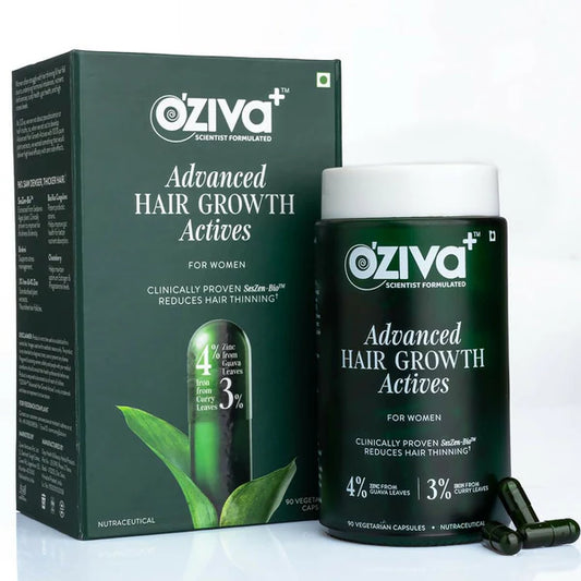 OZiva+ Advanced Hair Growth Actives Capsules for Women - 90 caps