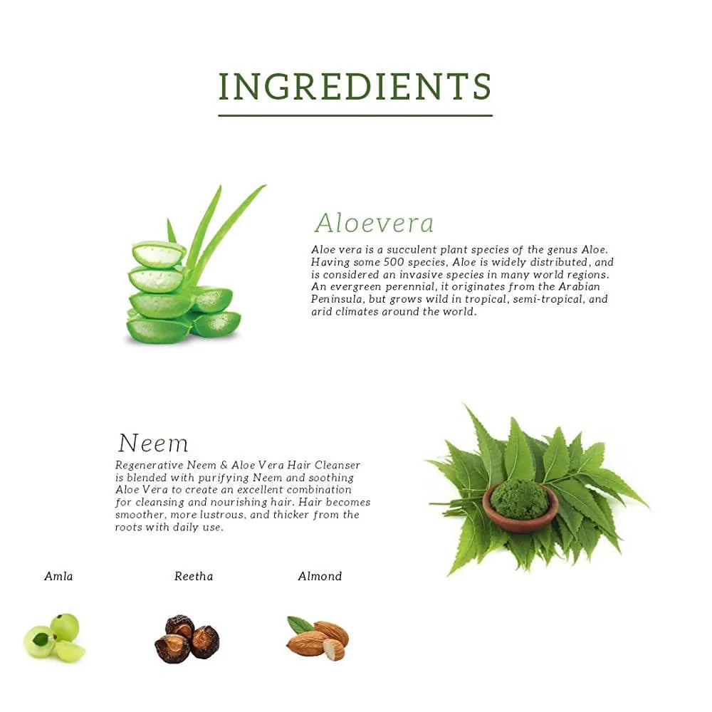Khadi Natural Neem & Aloe Vera With Almond Oil & Coconut Oil Hair Mask - 200 gm