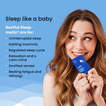 Wellbeing Nutrition Melts Restful Sleep Oral Strips-Calming Chamomile Lavender Flavor - 30 Strips