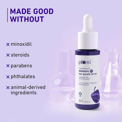 Plum Rosemary & 3% Redensyl Hair Growth Serum - 30 ml