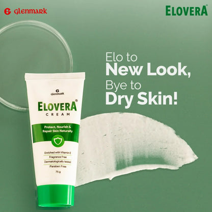 Glenmark Elovera Moisturising Cream For Dry Skin - 75 gm