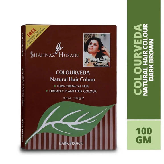 Shahnaz Husain Colourveda Natural Hair Colour - 100 gm - Dark Brown