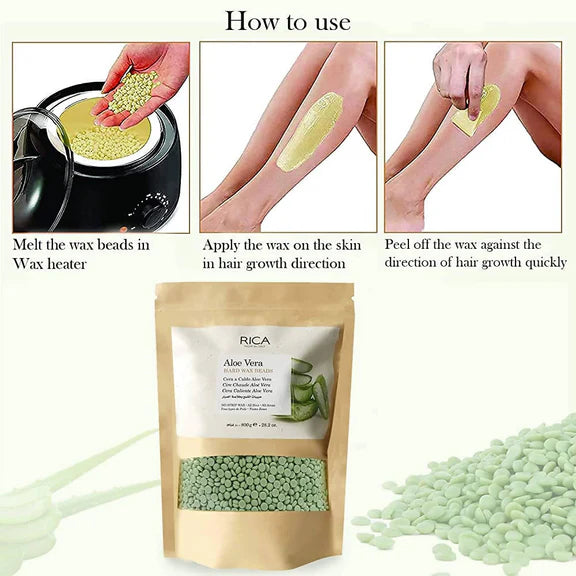 Rica Aloe Vera Hard Wax Beads - 800 gm