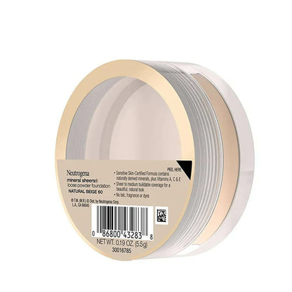 Neutrogena Mineral Sheers Loose Powder Foundation, Natural Beige 60 - 5.5 gm