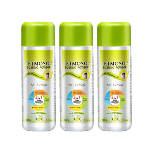 Tetmosol Dusting Powder - 100 gm - Pack of 3
