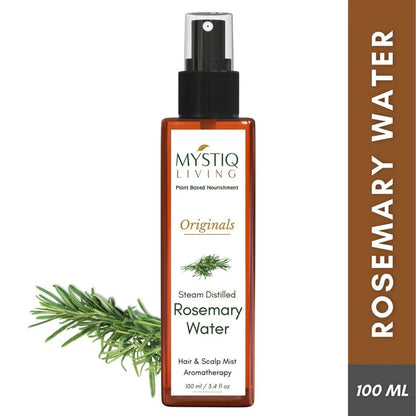 Mystiq Living Rosemary Water for Hair Growth - Hair Mist Spray - 100 ml