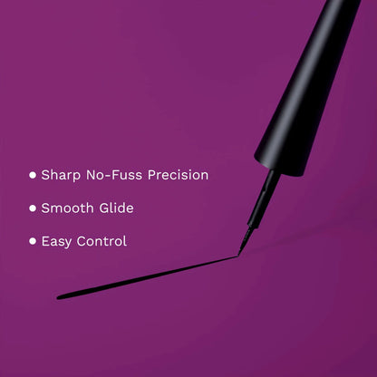 Pilgrim Metallic Eyeliner Black Scandal, Long Lasting & Smudge Proof Enriched With Argan Oil