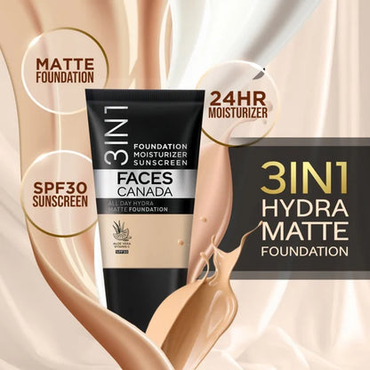 Faces Canada All Day Hydra Matte Mini Foundation - Medium Natural 022 - 18 ml
