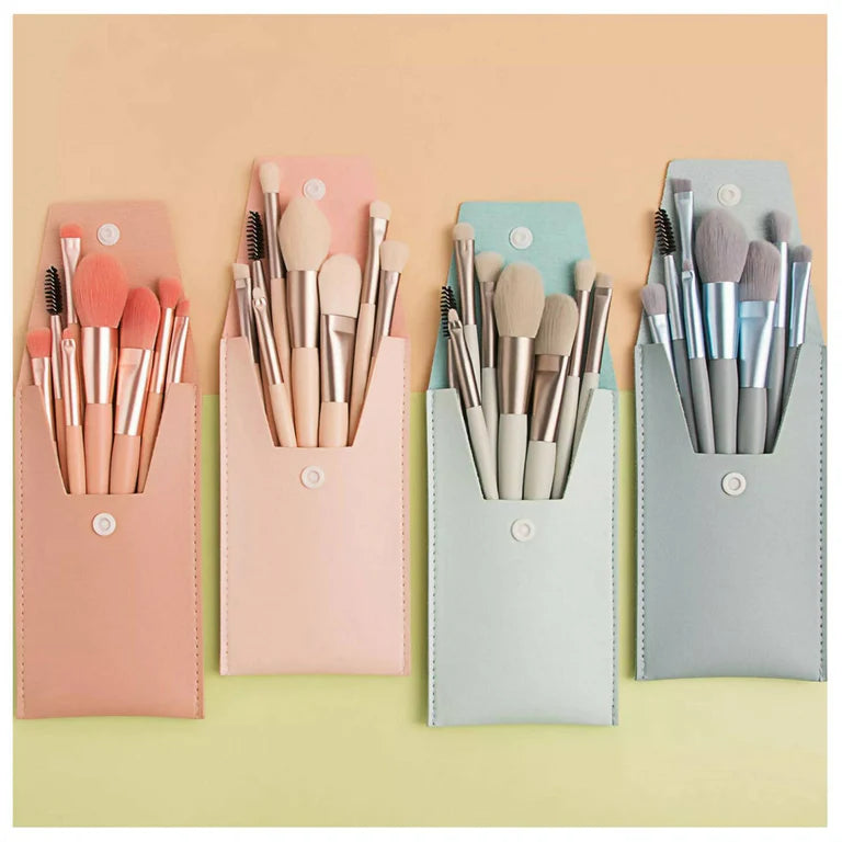 Favon Pack of 8 Professional Makeup Brushes with Free Pouch - Combo
