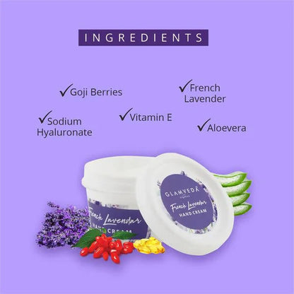 Glamveda Intense Hydration French Lavender Hand Cream - 40 gm