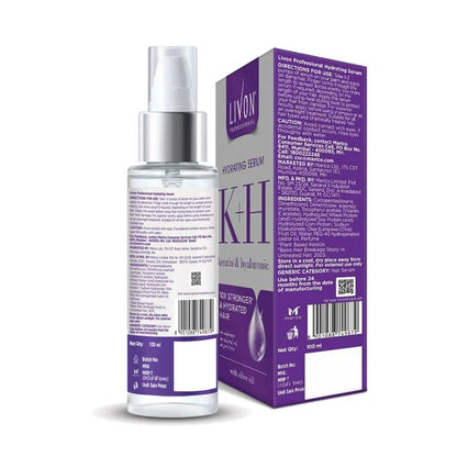 Livon Professional Hydrating Serum With Keratin, Hyaluronic & Olive Oil - 100 ml