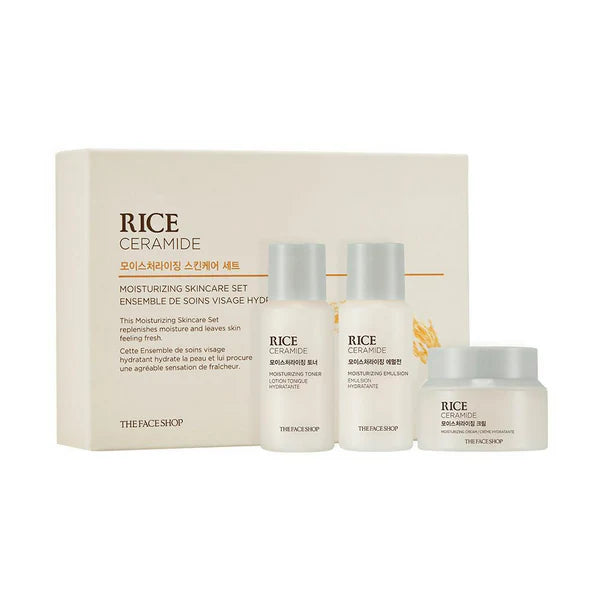 The Face Shop Rice & Ceramide Moisturizing Skincare Set Kit - Kit