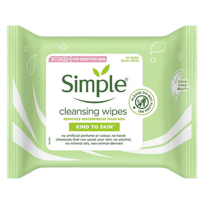 Simple Kind To Skin Cleansing Facial Wipes - 25 wipes