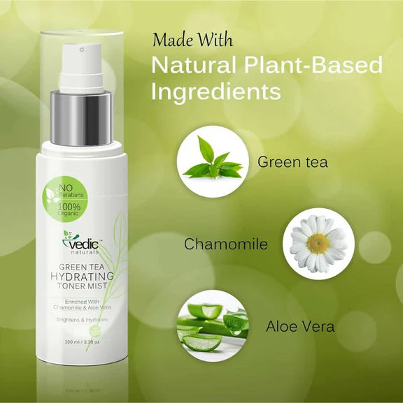 Vedic Naturals Green Tea Hydrating Toner Mist - 100 ml