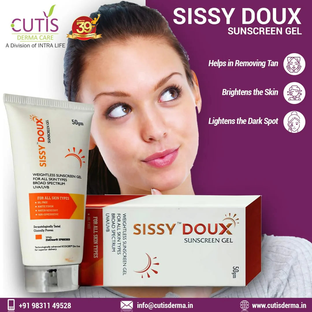 Rotex Cutis Sissy Doux Sunscreen Gel SPF 50 PA++++ - 50 gm