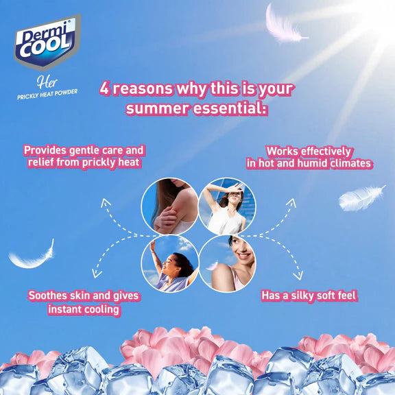 Dermi Cool Her Prickly Heat Powder With Silky Smooth Feel - 400 gm