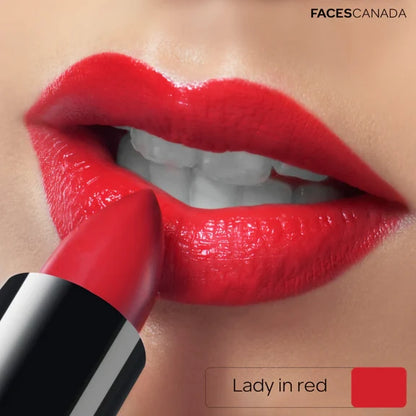 Faces Canada Creme Finish Lipstick - Lady In Red 11 - 4 gm