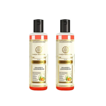 Khadi Natural Orange and Lemongrass Body Wash - 210 ml - Pack of 2