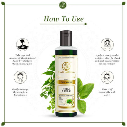 Khadi Natural Neem & Tulsi Face Wash - 210 ml