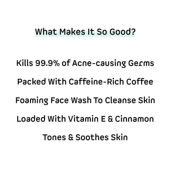 mCaffeine Anti Acne Coffee Foaming Face Wash - 75 ml