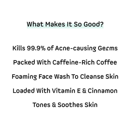 mCaffeine Anti Acne Coffee Foaming Face Wash - 75 ml