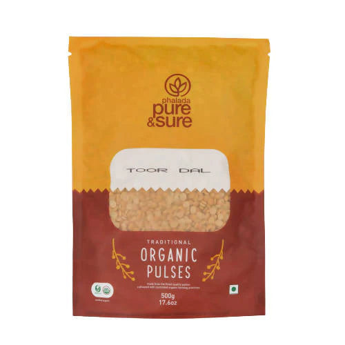 Pure & Sure Toor Dal Traditional Organic Pulses - 500 gm