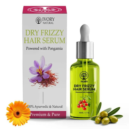 Ivory Natural Dry Frizzy Hair Serum Moisturizes Dry Strands, Detangles Hair - 50 ml