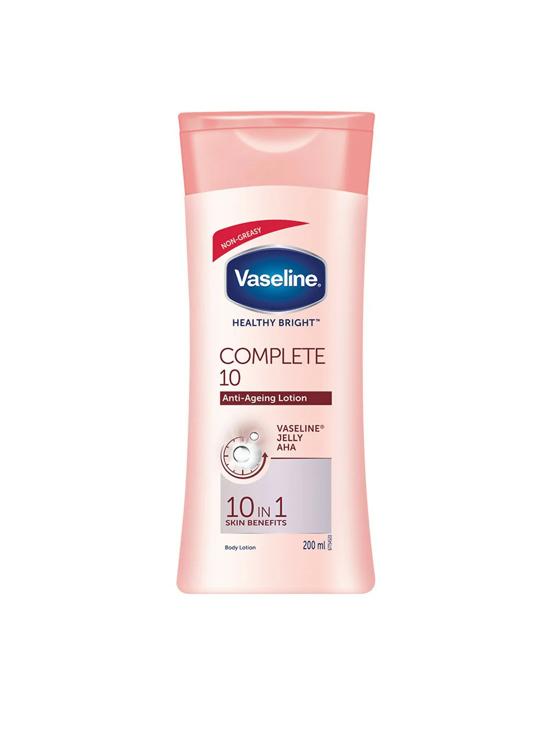 Vaseline Healthy Bright Complete 10 Anti Ageing Body Lotion, 10 in 1 Body Lotion With Vitamin B3, AHA, Pro-Retinol