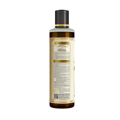 Khadi Natural Rosemary & Henna Hair Oil Paraben and Mineral Oil Free - 210 ml