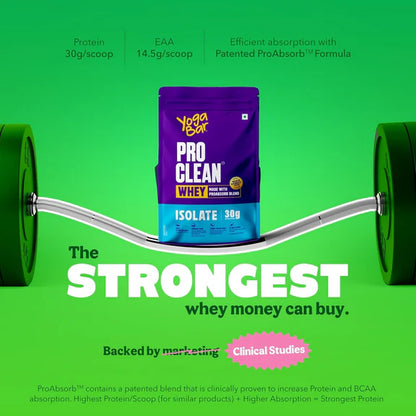 Yoga Bar Pro Clean Whey Protein Isolate Powder - 750 gm