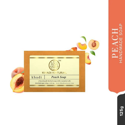 Khadi Natural Peach Handmade Soap - 125 gm