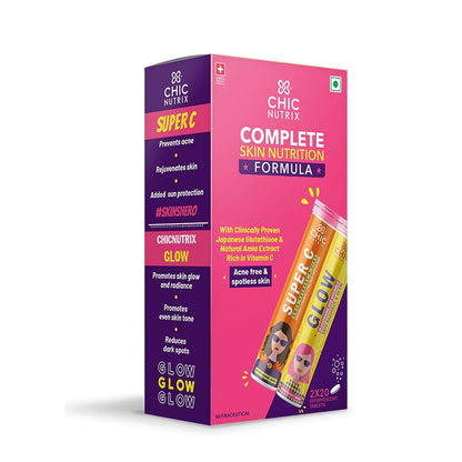 Chicnutrix Glow + Super C ??Glutathione & Vitamin C Tablets