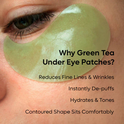 mCaffeine Green Tea Hydrogel Under Eye Patches for Fine Lines - 60 patches