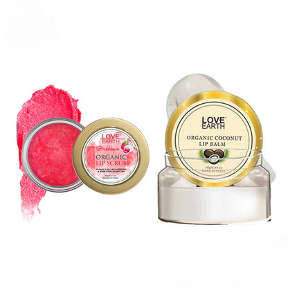 Love Earth Lip Saviour Kit for Skin Hydration & Moisturization, Chapped Lips With Bees Wax And Cocoa Butter - Combo Pack