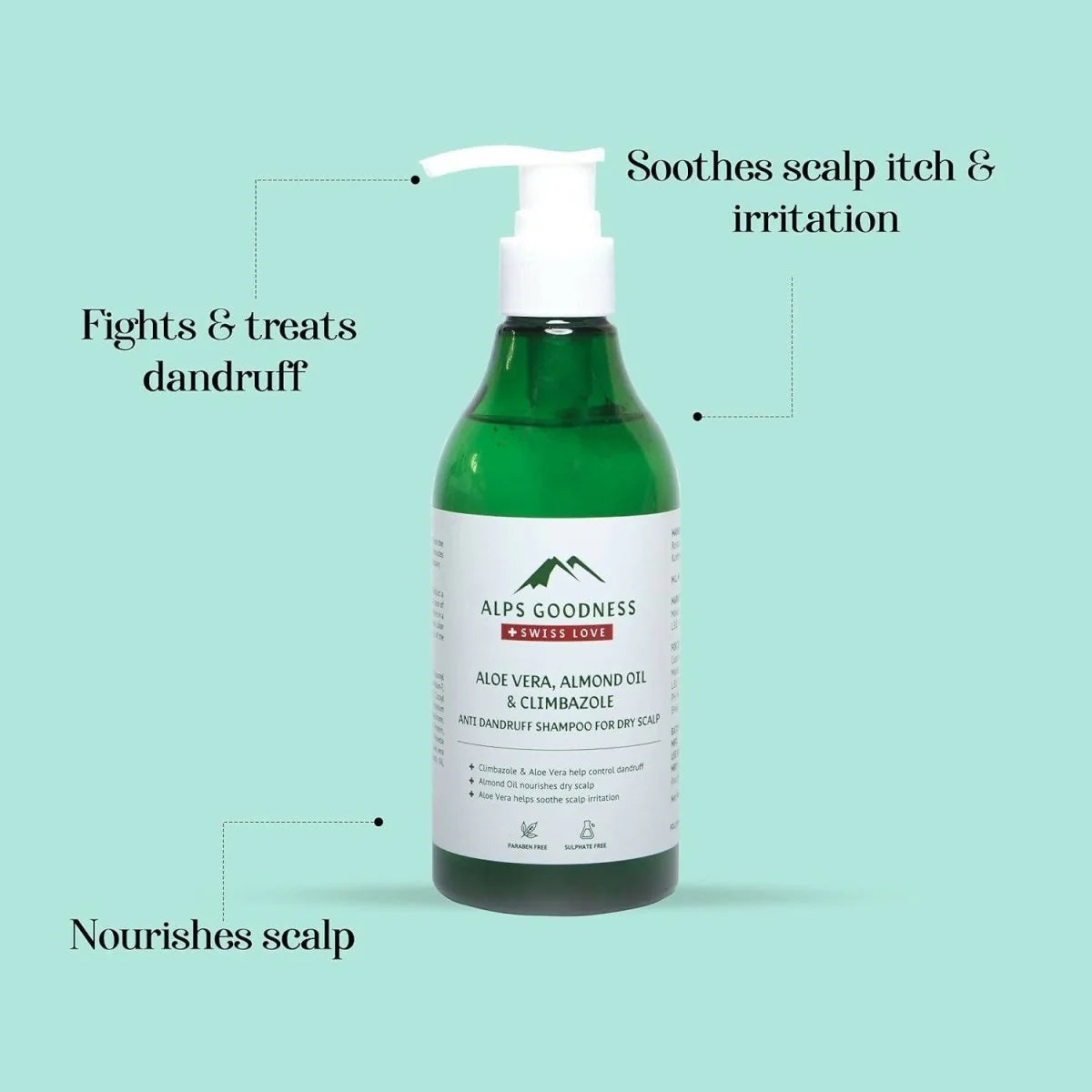 Alps Goodness Aloe Vera, Almond Oil & Climbazole Anti-Dandruff Shampoo