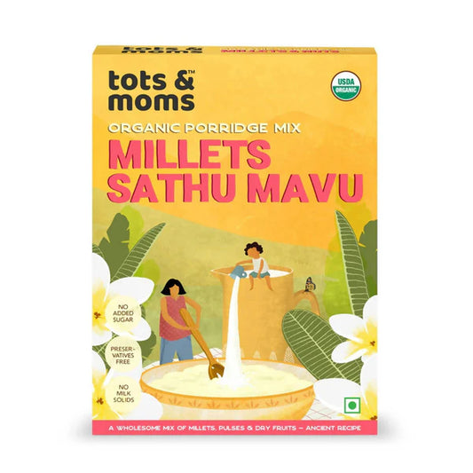 Tots and Moms Organic Millets Sathu Mavu Porridge Mix - 200 gm