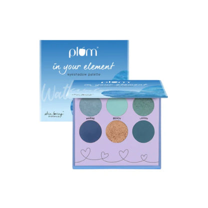 Plum In Your Element Eyeshadow Palette Easy to Blend 6-in-1 Palette 02 Water - 10 gm