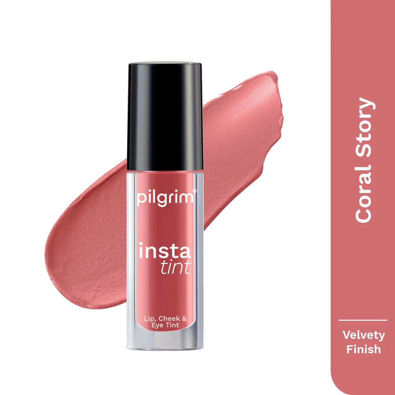 Pilgrim 3 In 1 Lip, Cheek And Eye Tint With Goodness Of Spanish - Coral Story