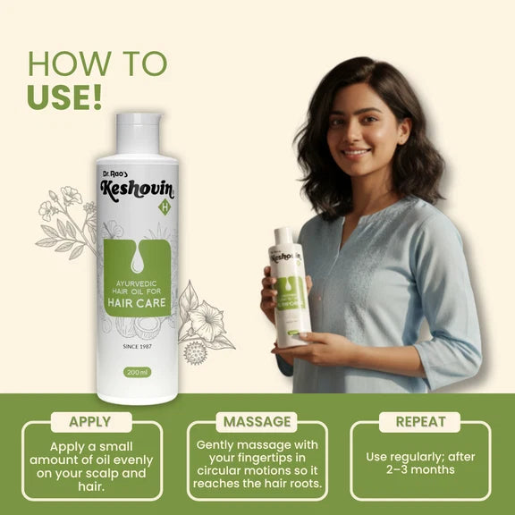 Dr. Rao's Keshovin -H Ayurvedic Hair Growth Oil - 200 ml