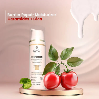 KeyCi CeraDose Barrier Repair Ultra Hydrating Skin Moisturizer 50ml | Ceramide + Cica & Hyaluronic Acid Moisturiser