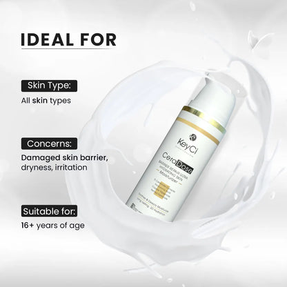 KeyCi CeraDose Barrier Repair Ultra Hydrating Skin Moisturizer 50ml | Ceramide + Cica & Hyaluronic Acid Moisturiser